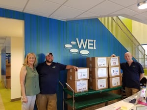 WEI StepsUP Back-to-school donations